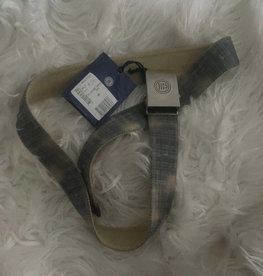 NWT Serge Blanco Web Belt Cotton Canvas Webbed Blue